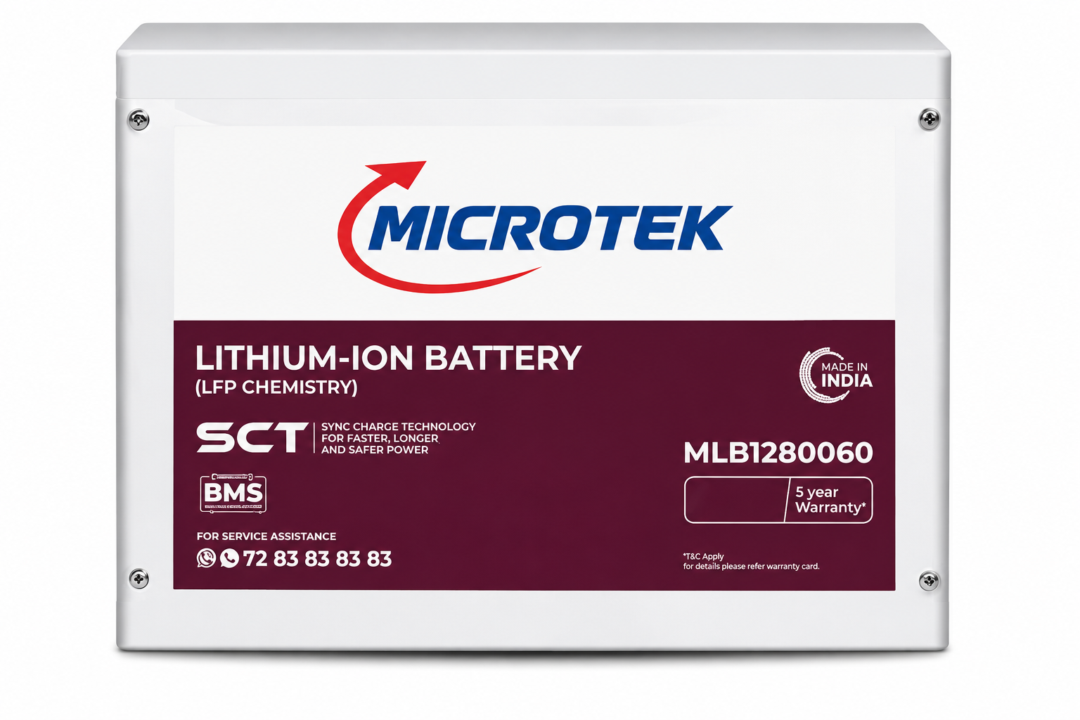 Microtek- Lithium MLB12800060 - 5 year
