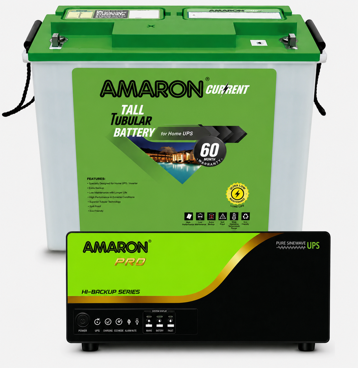 Amaron- 150ah battery and HB850AP inverter with Exchange